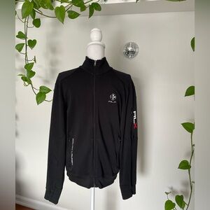 Polo Ralph Lauren RLX Vintage Full Zip Mock Neck Black Jacket
